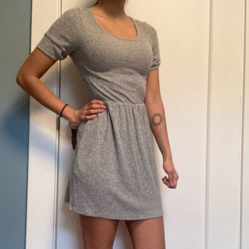 Grey knit dress- Small